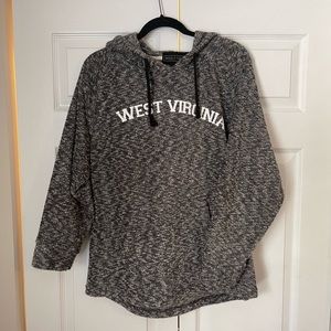 Woolly Threads West Virginia natural hooded sweatshirt
